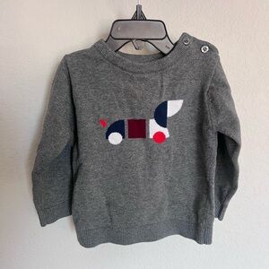 Gray Kids Sweater with Dog Design